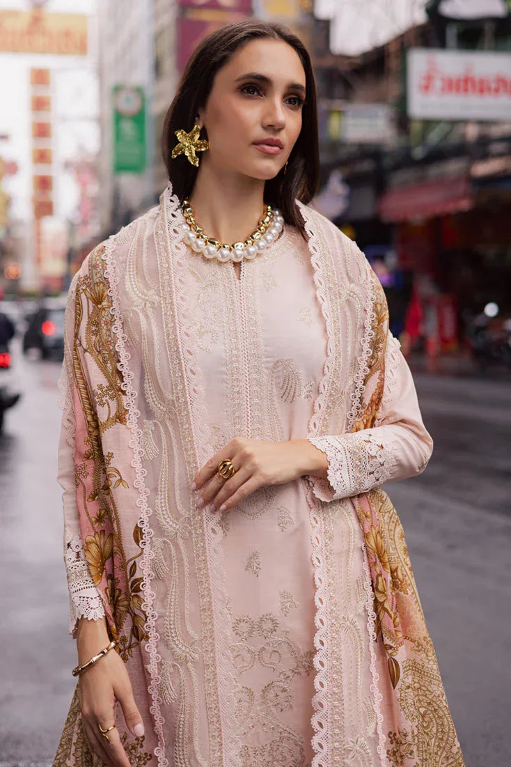Marjjan | Carnation Lawn | MBL-15 A (PINK) - Aqsa Fabrics