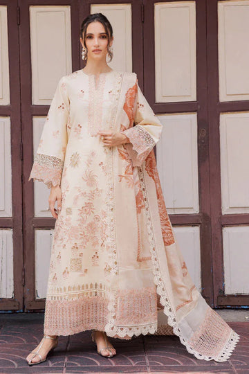Marjjan | Carnation Lawn | MBL-16 A (ALMOND SKIN) - Aqsa Fabrics