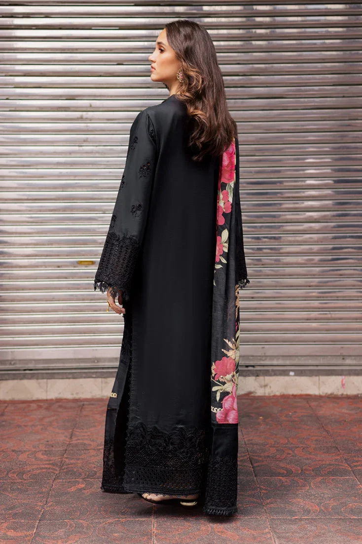 Marjjan | Carnation Lawn | MBL-16 B (BLACK) - Aqsa Fabrics