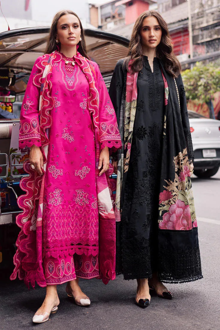 Marjjan | Carnation Lawn | MBL-17 B (HOT PINK) - Aqsa Fabrics