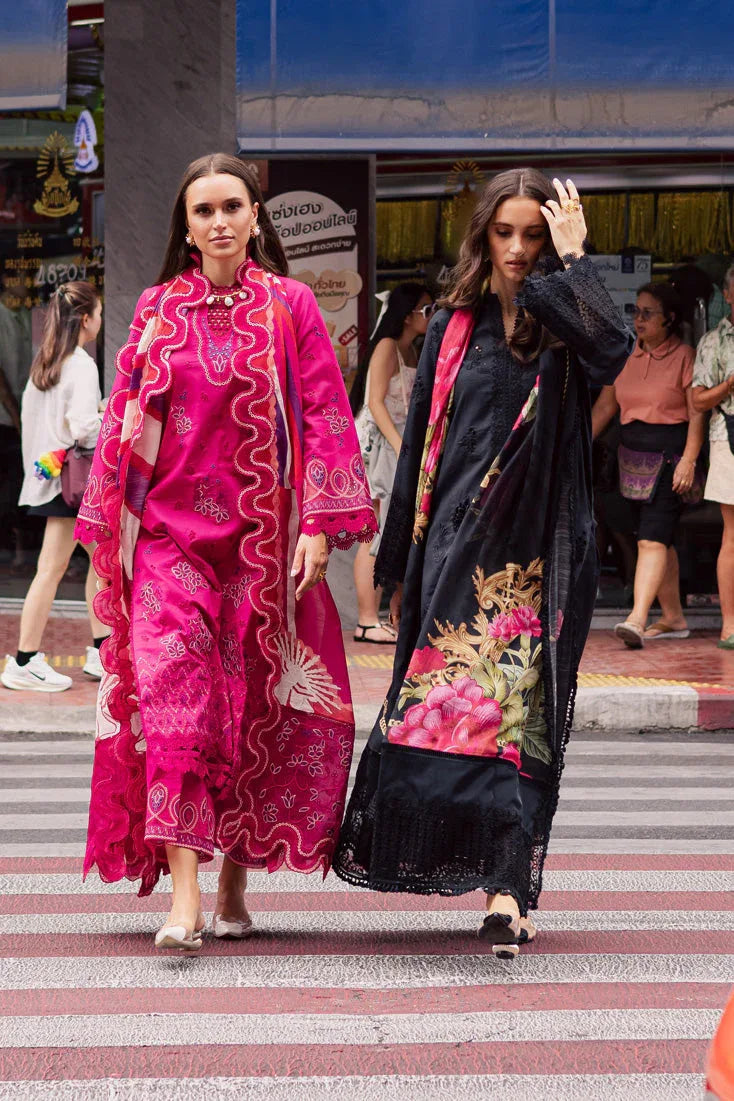 Marjjan | Carnation Lawn | MBL-17 B (HOT PINK) - Aqsa Fabrics