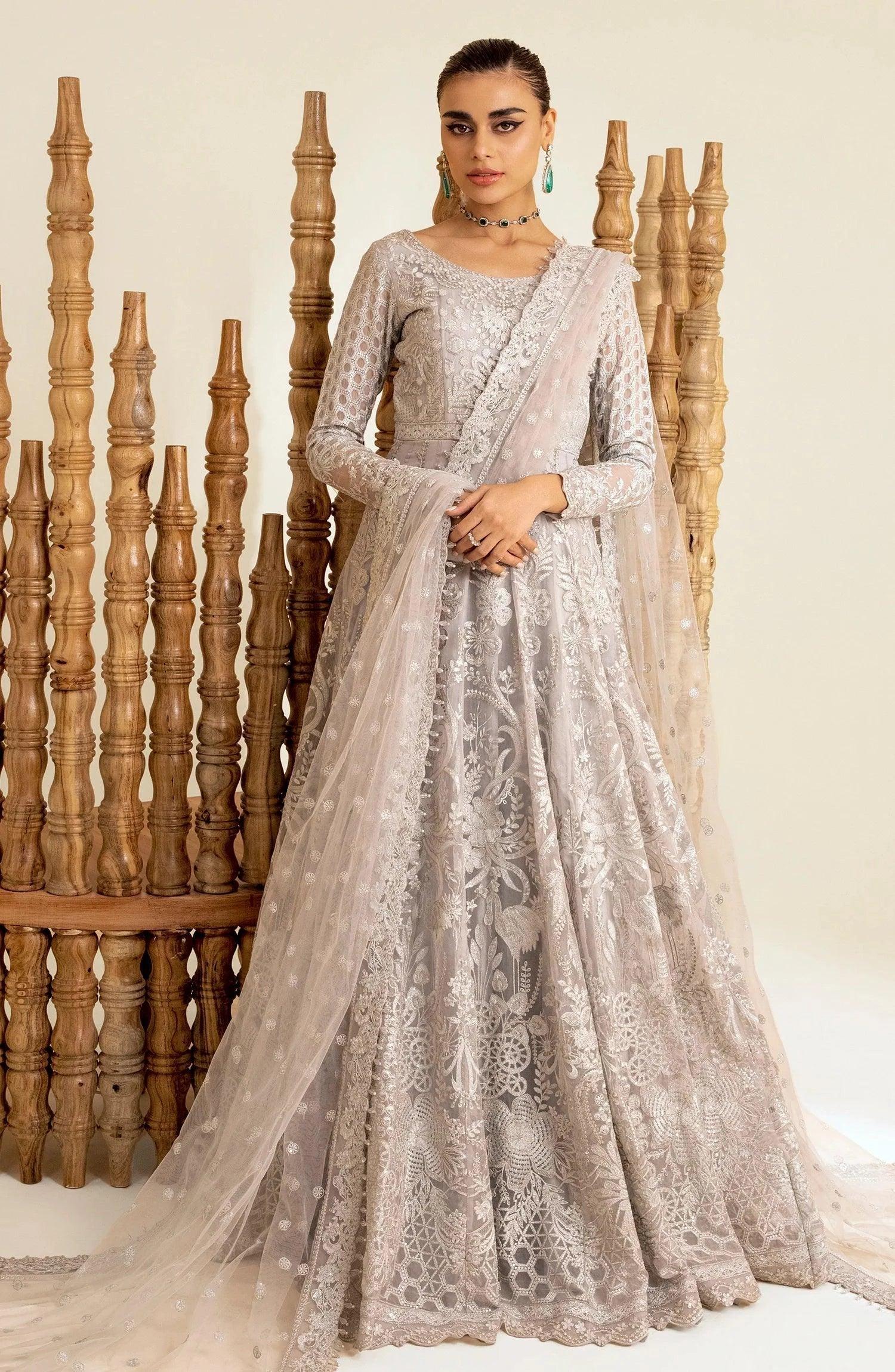 Maryum N Maria | The Brides 23 | Silver Thorn (MS23-535) - Aqsa Fabrics