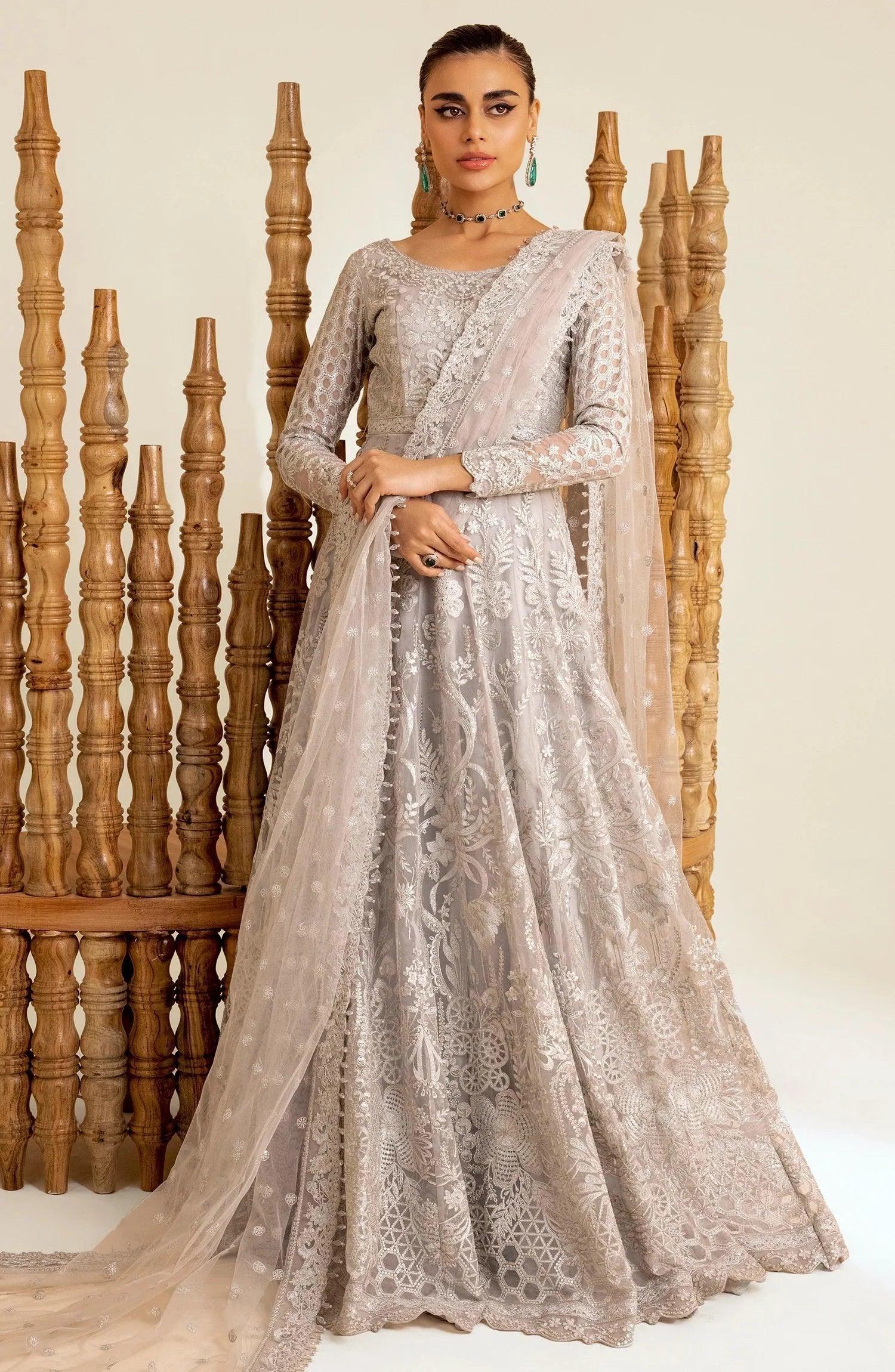 Maryum N Maria | The Brides 23 | Silver Thorn (MS23-535) - Aqsa Fabrics