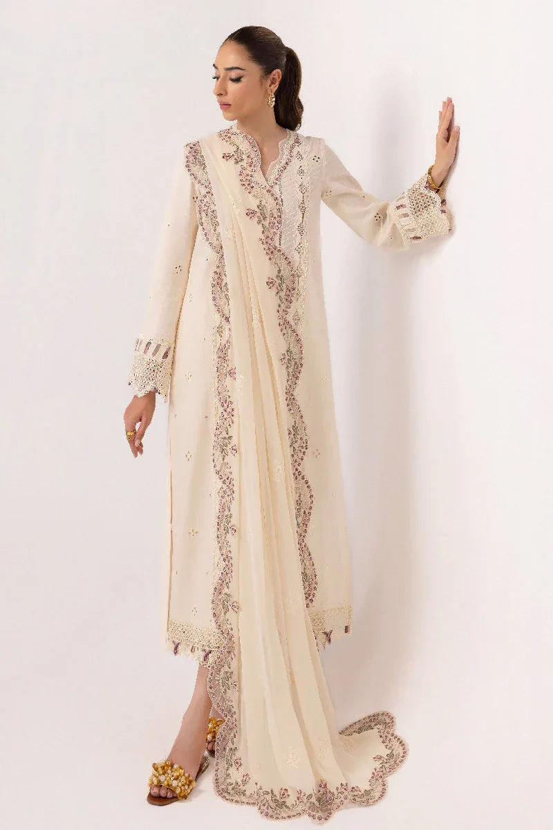 Qalamkar | Basic Pret 25 | KT-01 Lverah - Aqsa Fabrics
