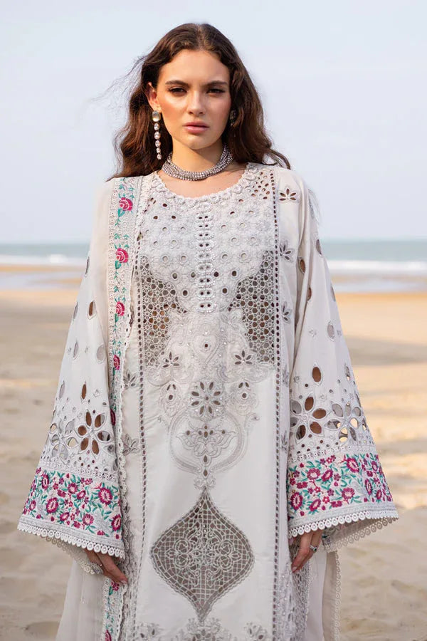 Marjjan | Mavi Lawn | MLL-21 A (SILVER SKIN) - Aqsa Fabrics