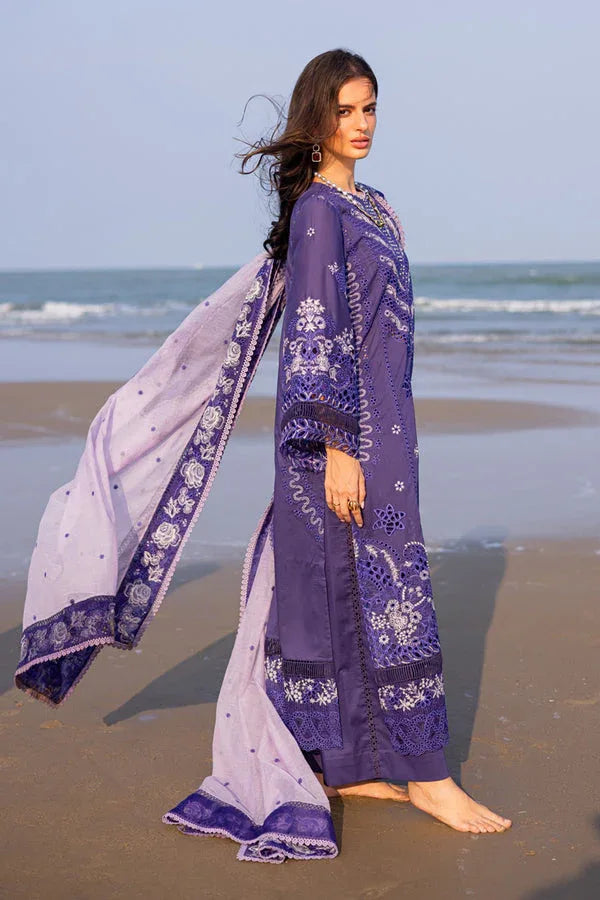 Marjjan | Mavi Lawn | MLL-22 A (PURPLE) - Aqsa Fabrics
