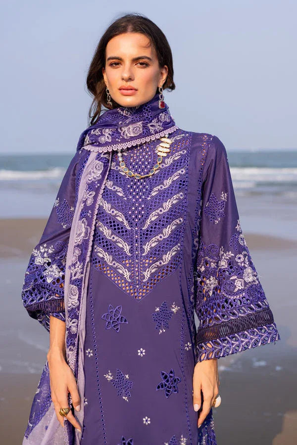 Marjjan | Mavi Lawn | MLL-22 A (PURPLE) - Aqsa Fabrics