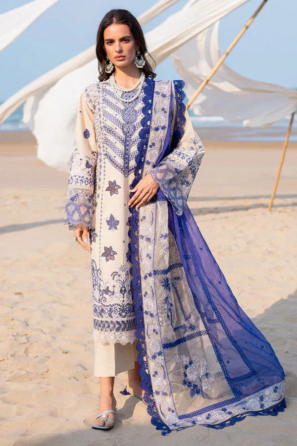 Marjjan | Mavi Lawn | MLL-22 B (SKIN) - Aqsa Fabrics