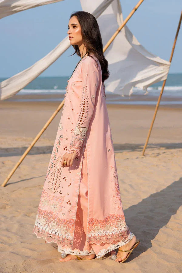 Marjjan | Mavi Lawn | MLL-24 A (PEACH) - Aqsa Fabrics