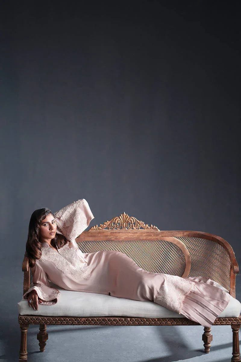 MNR | Chai Coffee Luxury Pret | Tea Rose - Aqsa Fabrics