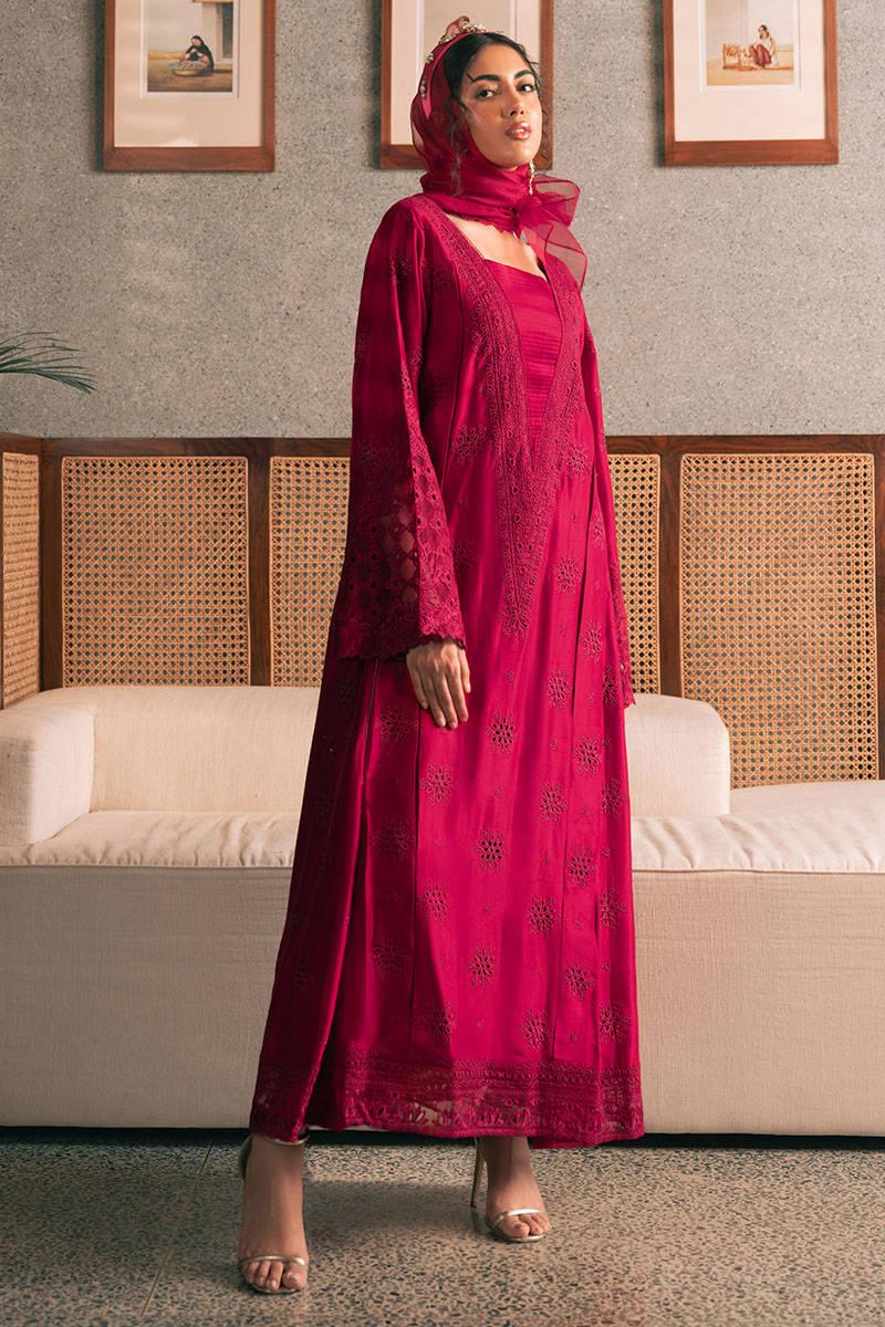 MNR | Chaye Coffee Luxury Pret | Garnet Glow - Aqsa Fabrics