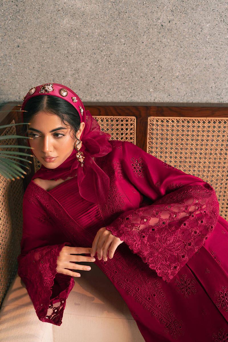 MNR | Chaye Coffee Luxury Pret | Garnet Glow - Aqsa Fabrics
