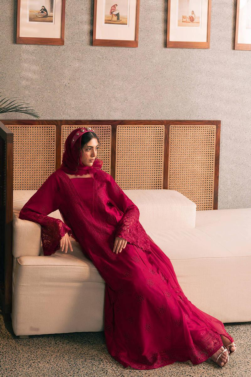 MNR | Chaye Coffee Luxury Pret | Garnet Glow - Aqsa Fabrics