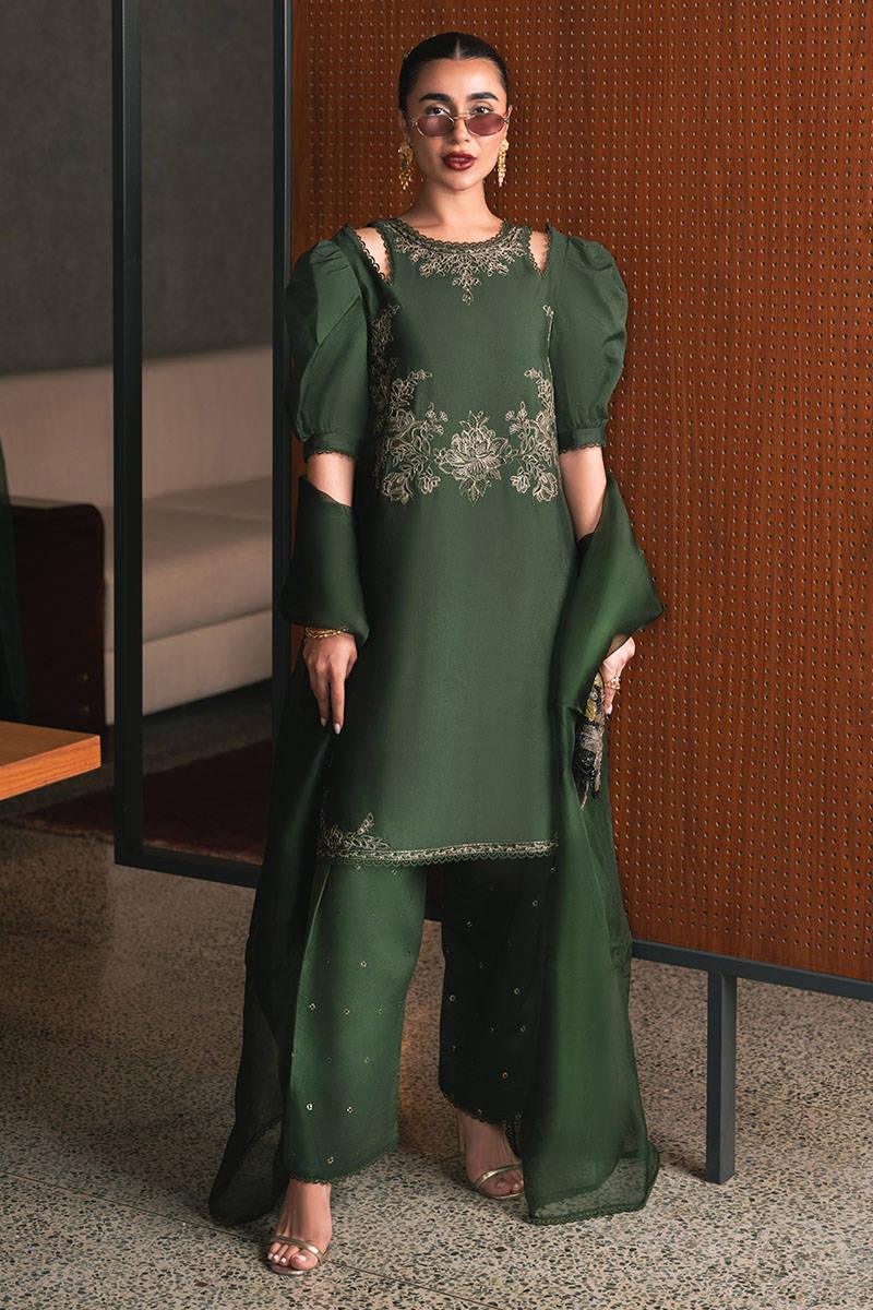 MNR | Chaye Coffee Luxury Pret | Jade Jewel - Aqsa Fabrics