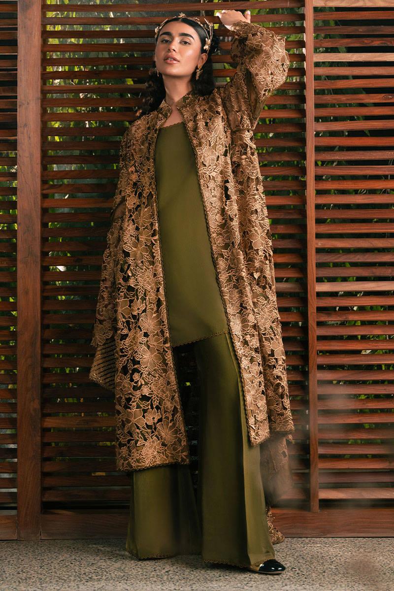 MNR | Chaye Coffee Luxury Pret | Mystic Pine - Aqsa Fabrics