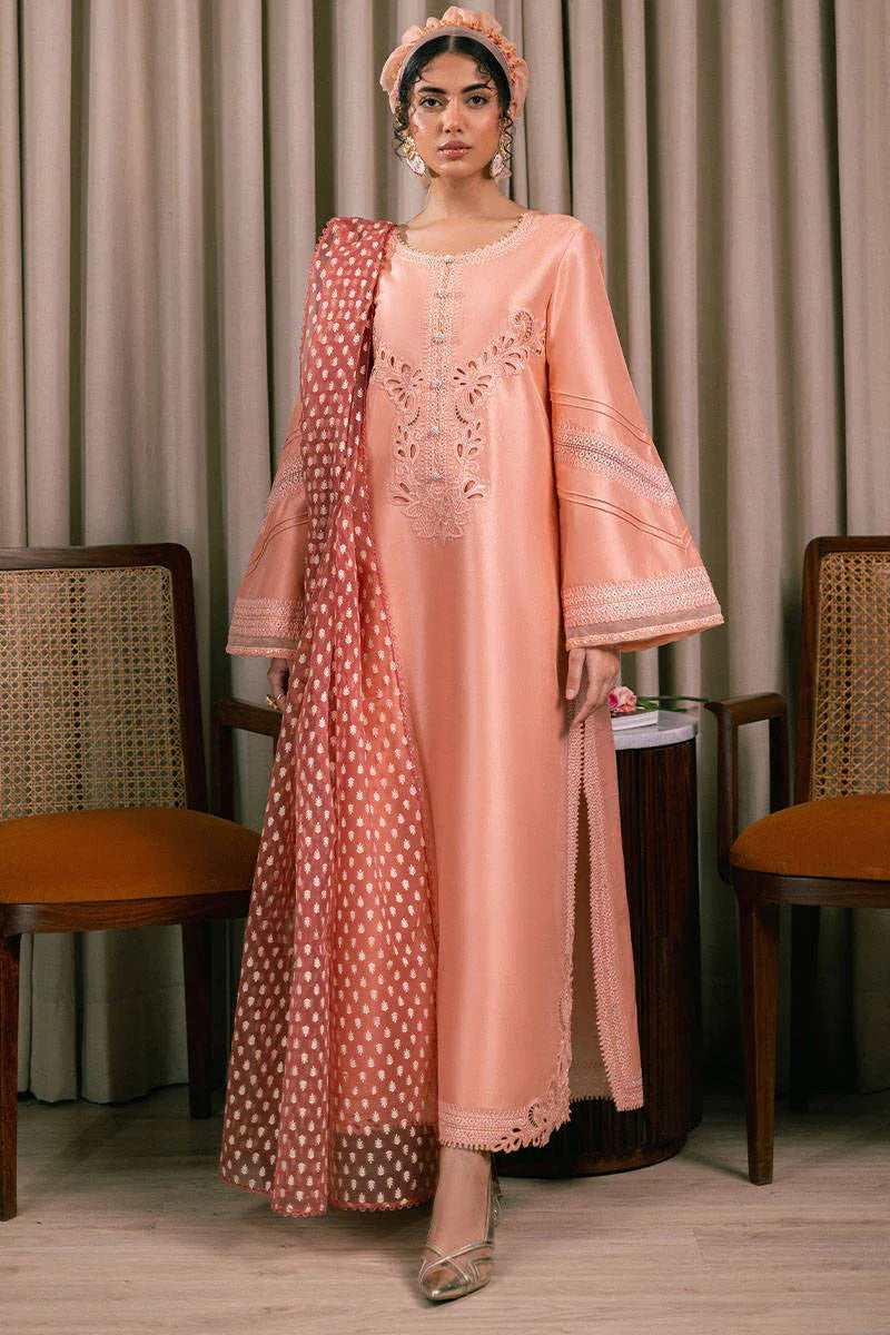MNR | Chaye Coffee Luxury Pret | Peach Delight - Aqsa Fabrics