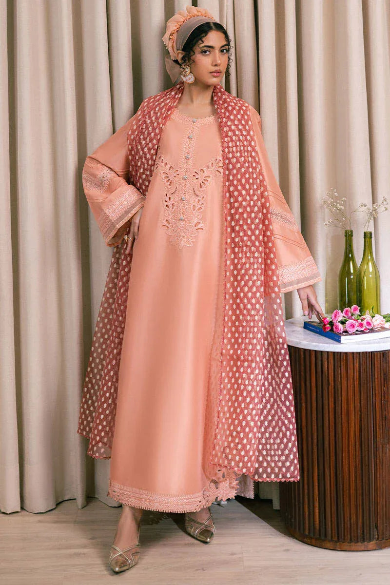 MNR | Chaye Coffee Luxury Pret | Peach Delight - Aqsa Fabrics