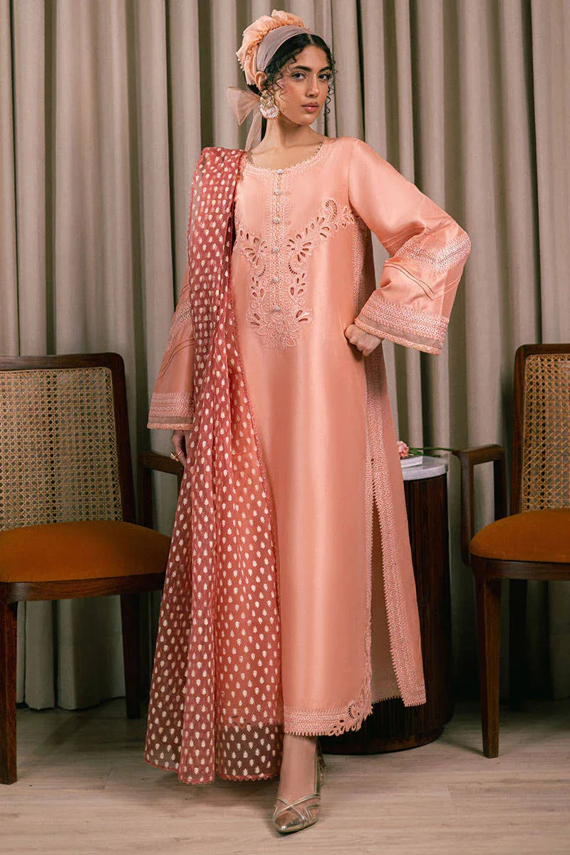 MNR | Chaye Coffee Luxury Pret | Peach Delight - Aqsa Fabrics