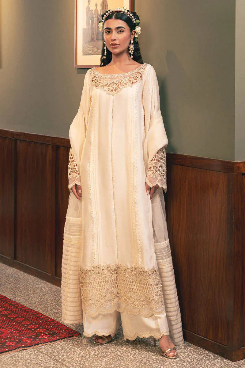 MNR | Chaye Coffee Luxury Pret | Snowy Whisper - Aqsa Fabrics