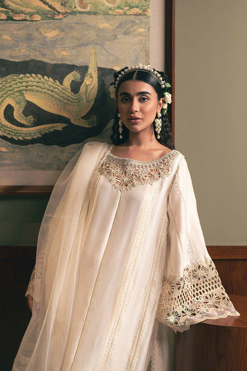 MNR | Chaye Coffee Luxury Pret | Snowy Whisper - Aqsa Fabrics