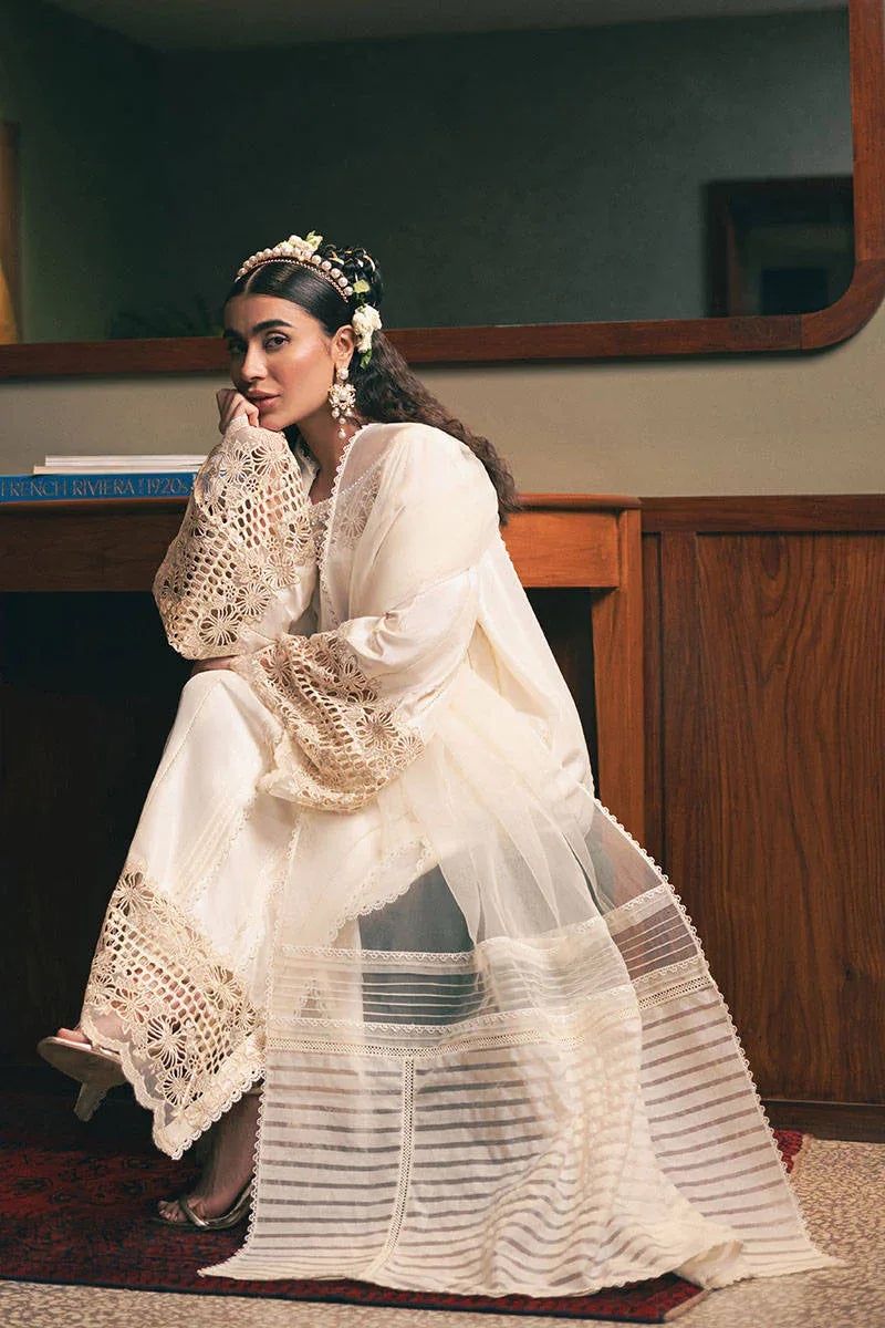 MNR | Chaye Coffee Luxury Pret | Snowy Whisper - Aqsa Fabrics