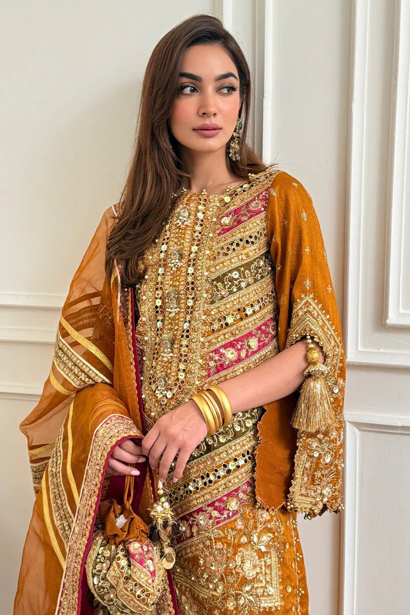 MNR | Zarlish Festive 25 | Jaazah Baloch in Ranjish - Aqsa Fabrics