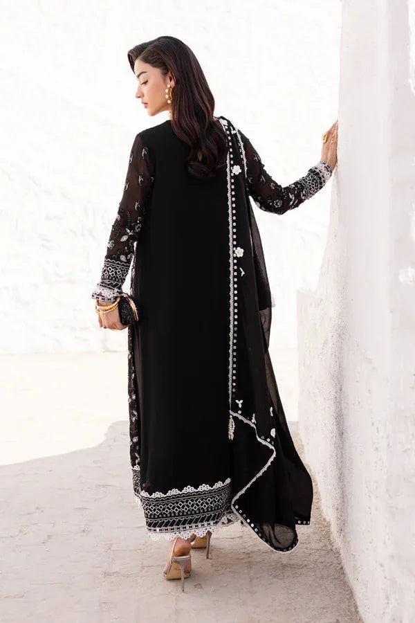 Marjjan | Elyna Lawn | REINA MP-44 (BLACK) - Aqsa Fabrics