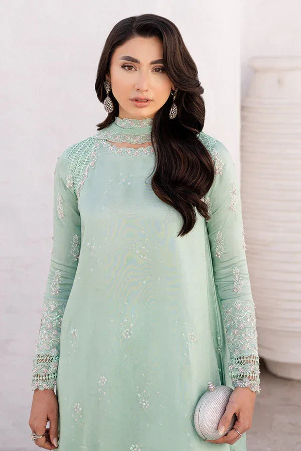Marjjan | Elyna Lawn | NOA MP-45 (MINT GREEN) - Aqsa Fabrics