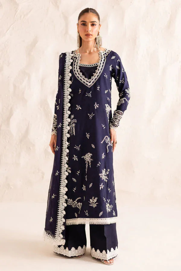 Marjjan | Elyna Luxe | IRINA MP-47 (NAVY BLUE) - Aqsa Fabrics
