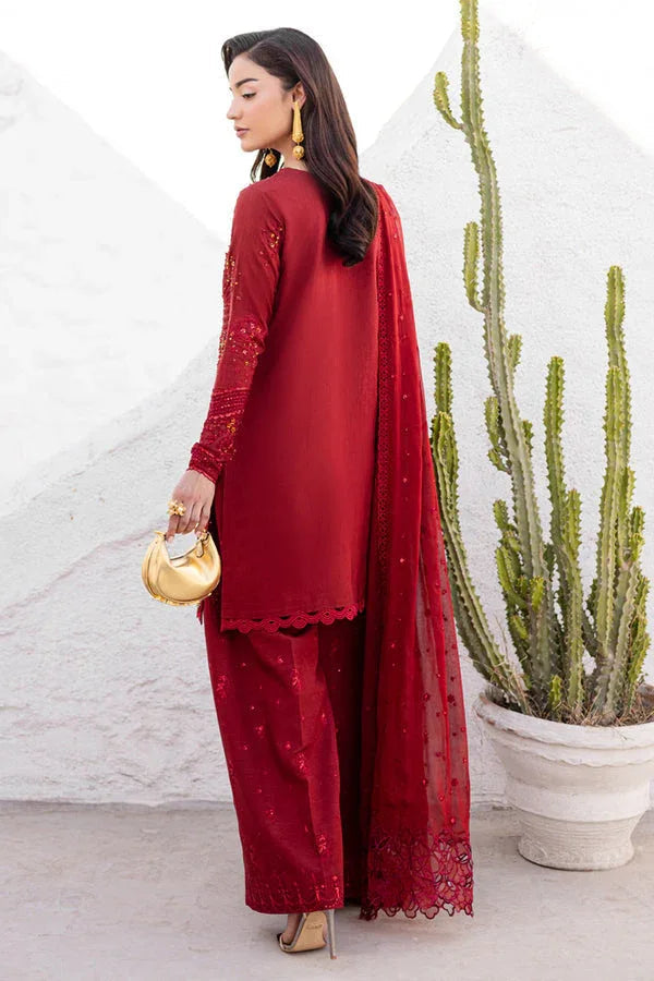 Marjjan | Elyna Luxe | SACRLET MP-48 (RED) - Aqsa Fabrics