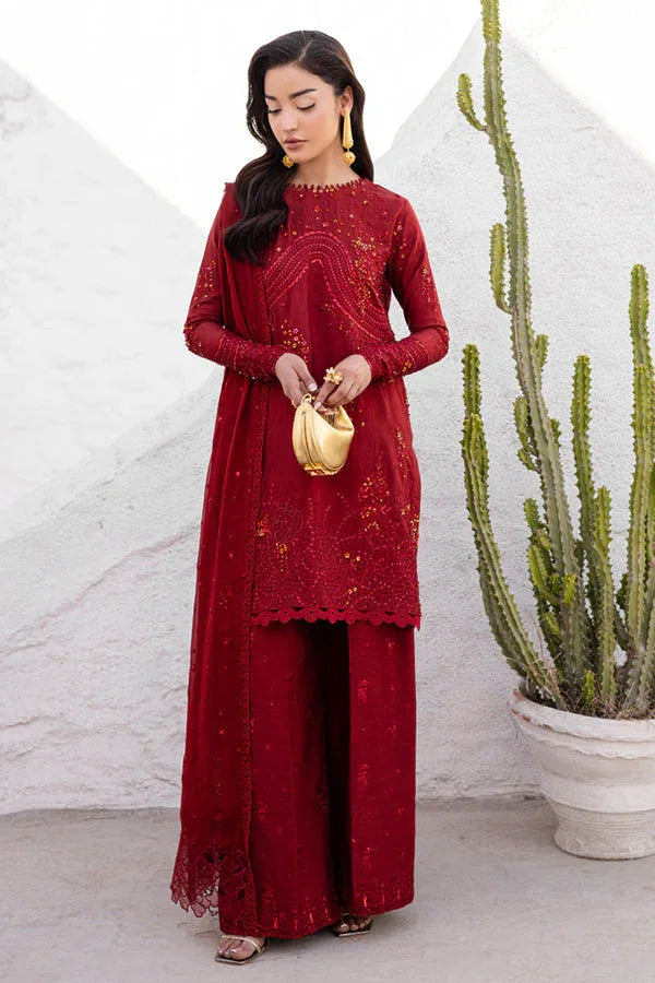 Marjjan | Elyna Luxe | SACRLET MP-48 (RED) - Aqsa Fabrics