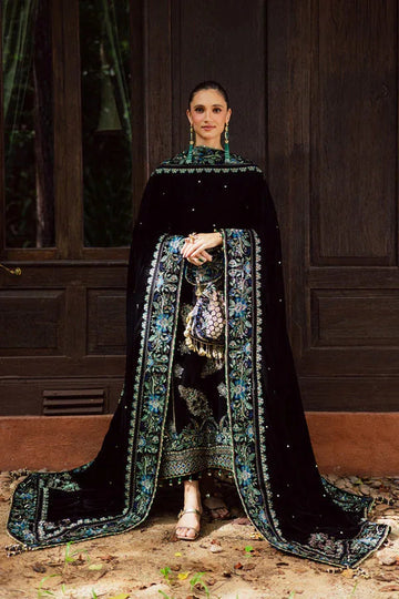 Marjjan | De Royal | MRV-52 (BLACK MULTI) - Aqsa Fabrics