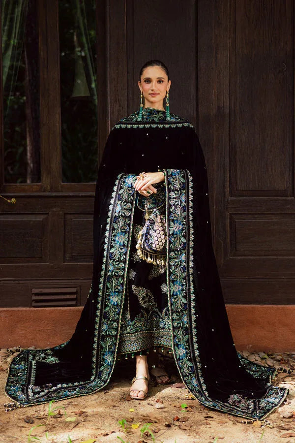 Marjjan | De Royal | MRV-52 (BLACK MULTI) - Aqsa Fabrics