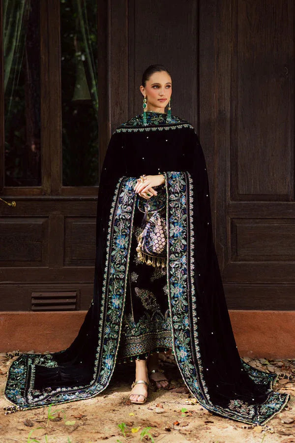 Marjjan | De Royal | MRV-52 (BLACK MULTI) - Aqsa Fabrics