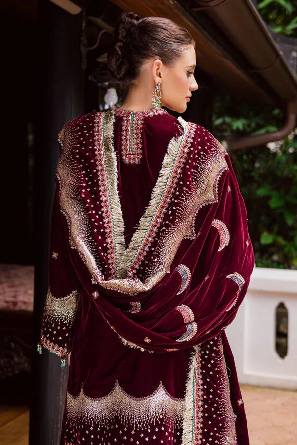 Marjjan | De Royal | MRV-53 (MEHROON) - Aqsa Fabrics