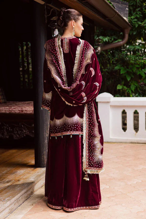 Marjjan | De Royal | MRV-53 (MEHROON) - Aqsa Fabrics