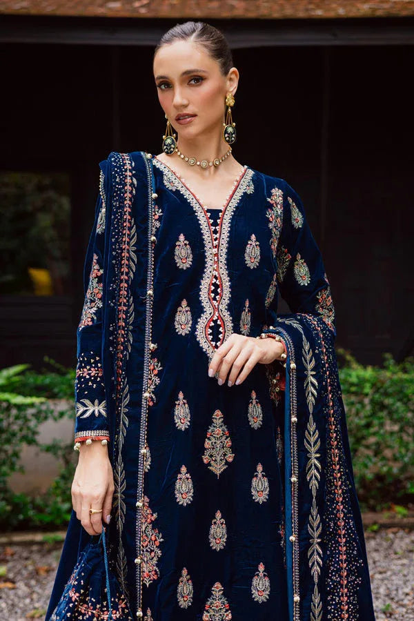 Marjjan | De Royal | MRV-55 (TEAL BLUE) - Aqsa Fabrics