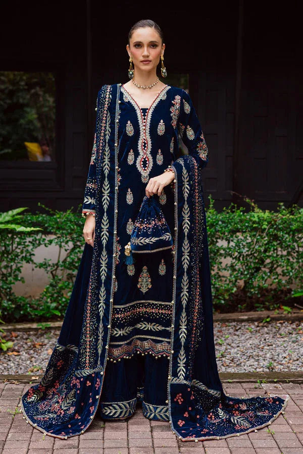 Marjjan | De Royal | MRV-55 (TEAL BLUE) - Aqsa Fabrics