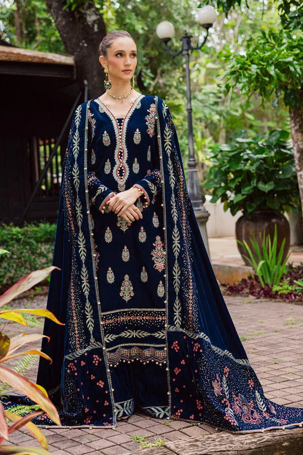 Marjjan | De Royal | MRV-55 (TEAL BLUE) - Aqsa Fabrics