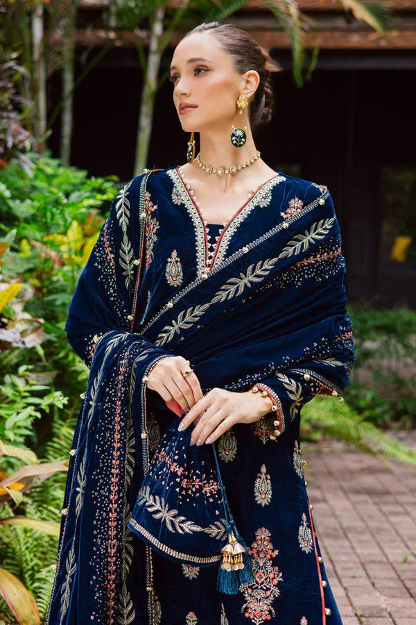 Marjjan | De Royal | MRV-55 (TEAL BLUE) - Aqsa Fabrics