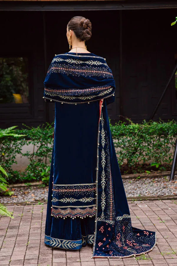 Marjjan | De Royal | MRV-55 (TEAL BLUE) - Aqsa Fabrics