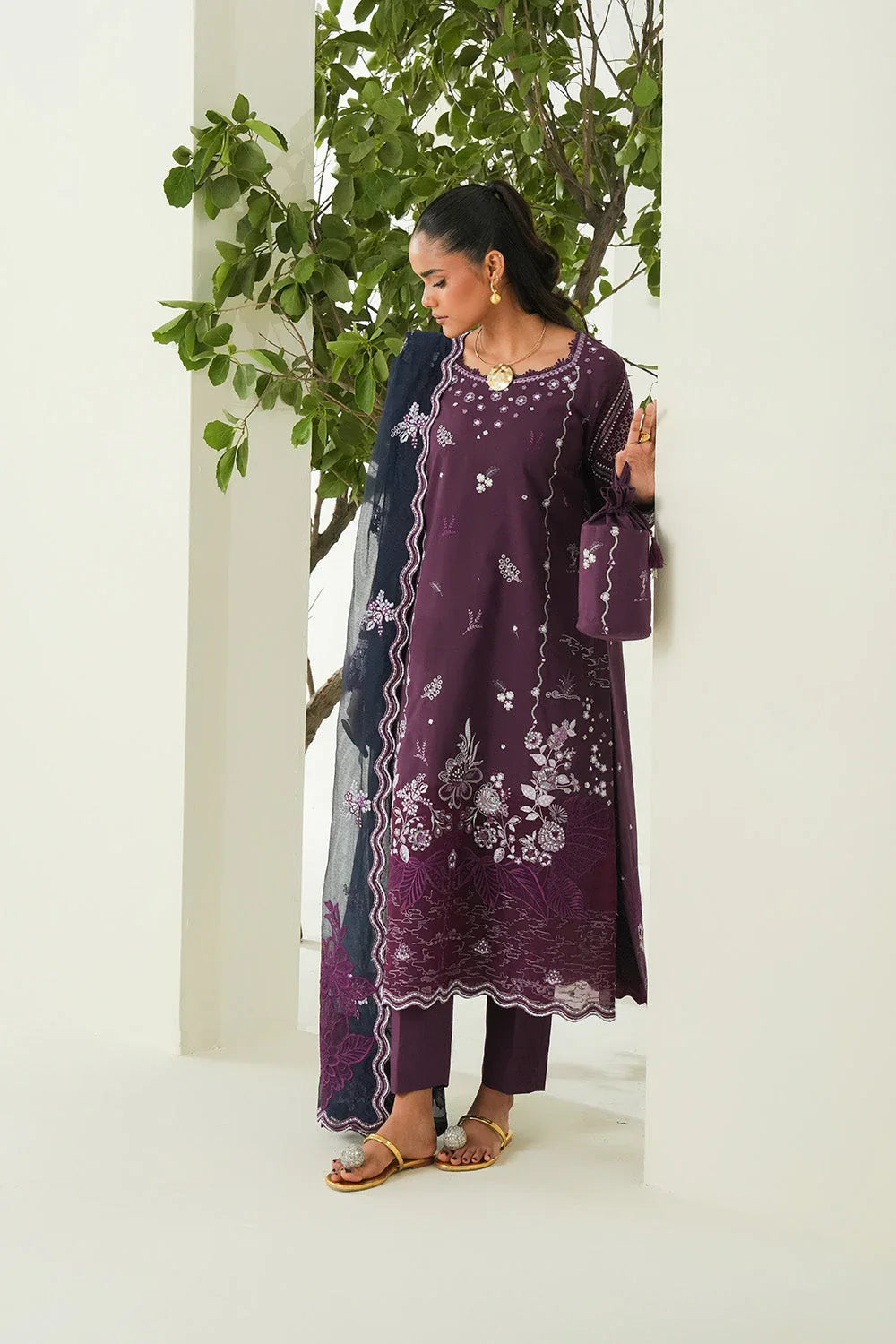 Maryum N Maria | Soiree Lawn | Sweet Pea - Aqsa Fabrics