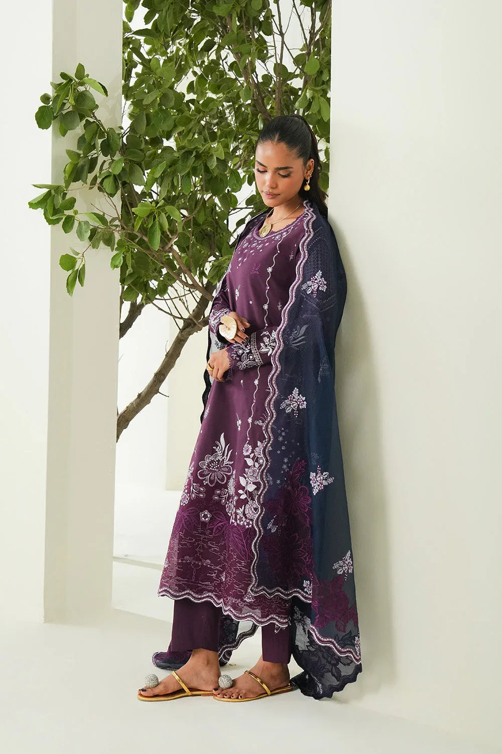 Maryum N Maria | Soiree Lawn | Sweet Pea - Aqsa Fabrics