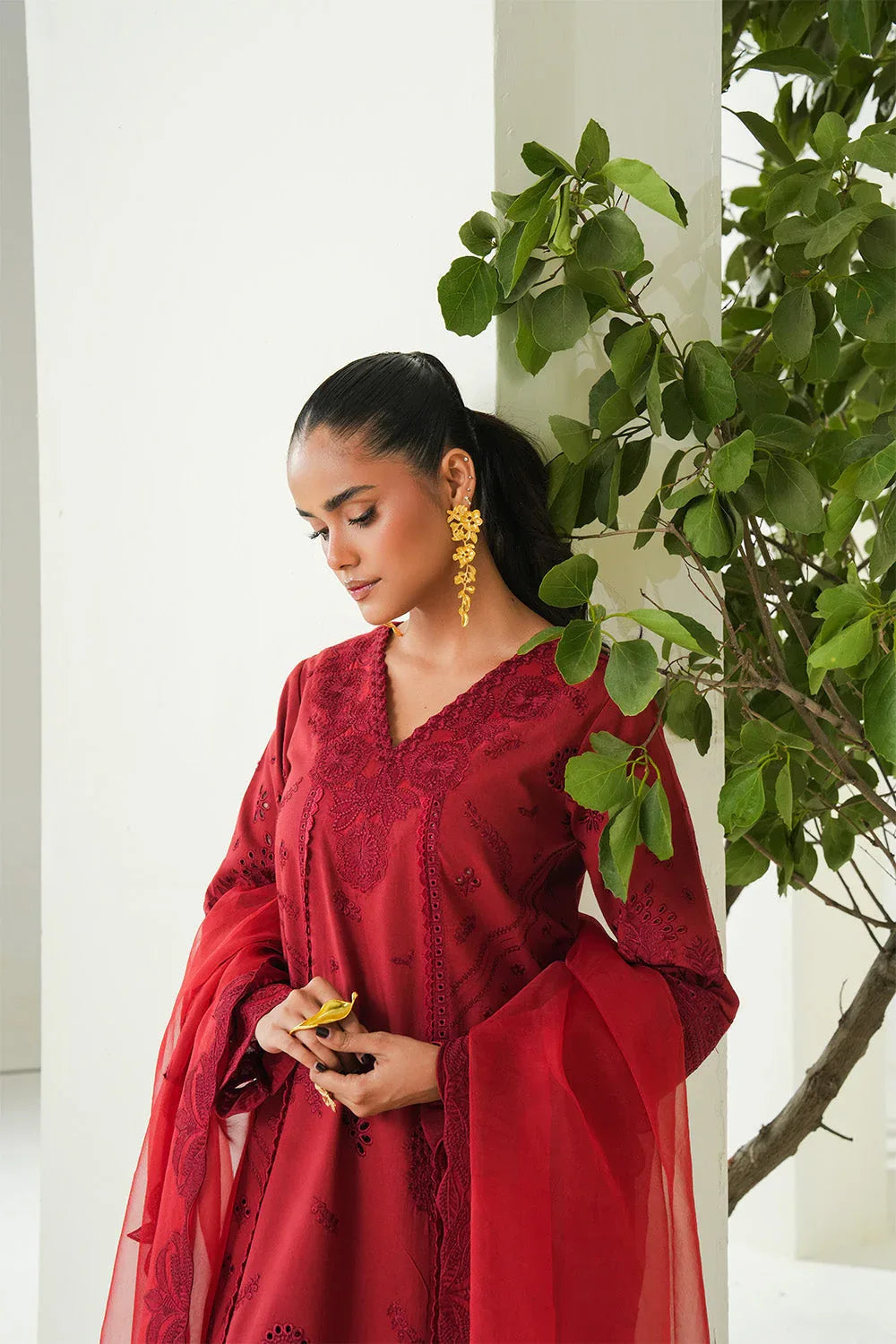 Maryum N Maria | Soiree Lawn | Zinnia - Aqsa Fabrics