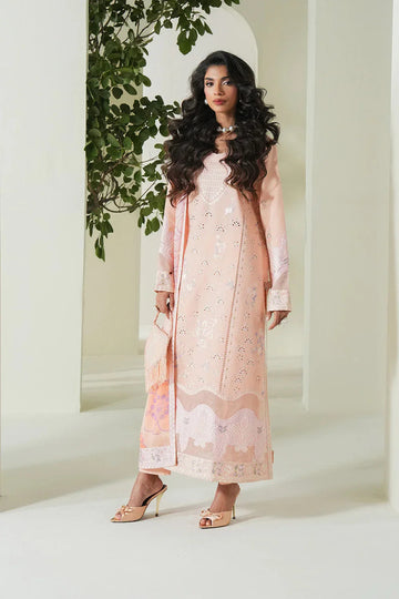 Maryum N Maria | Soiree Lawn | Peachy Delight - Aqsa Fabrics