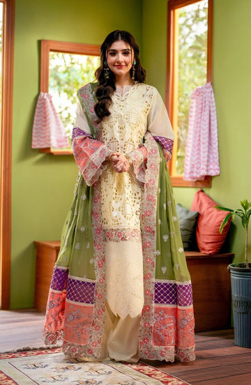 Maryum N Maria | Luxury Lawn 24 | Dina - Aqsa Fabrics