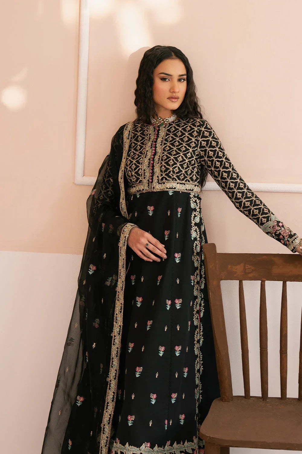 Maryum N Maria | Eid Luxury Lawn 25 | AHOU - MS50146 - Aqsa Fabrics