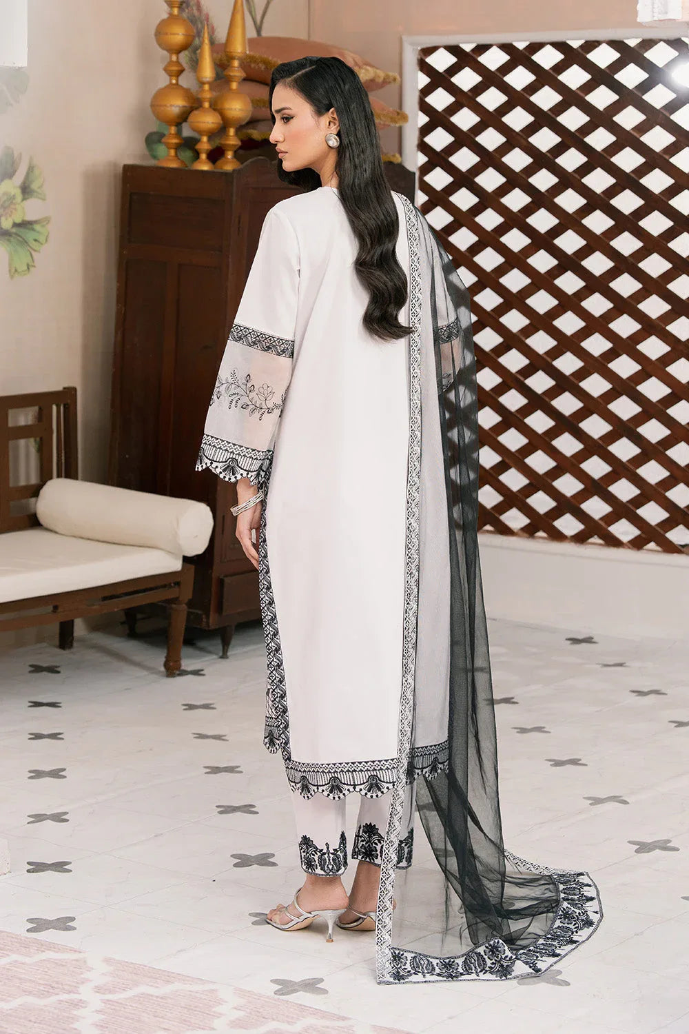 Maryum N Maria | Eid Luxury Lawn 25 | AZADEH - MS50147 - Aqsa Fabrics