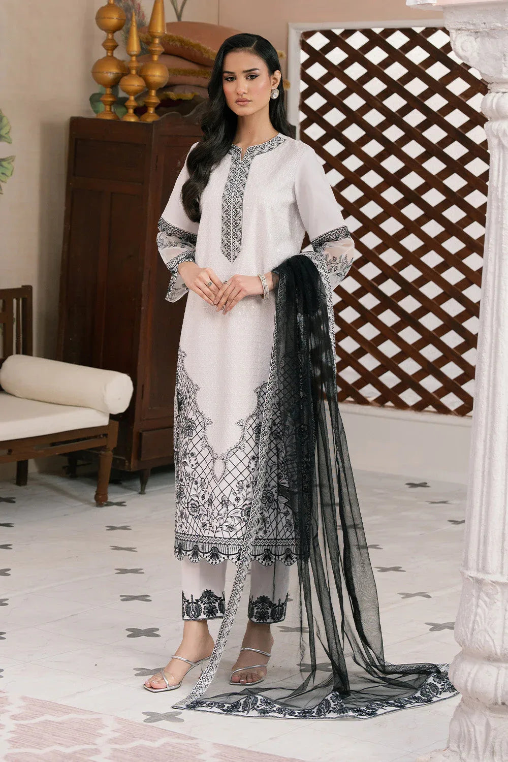 Maryum N Maria | Eid Luxury Lawn 25 | AZADEH - MS50147 - Aqsa Fabrics