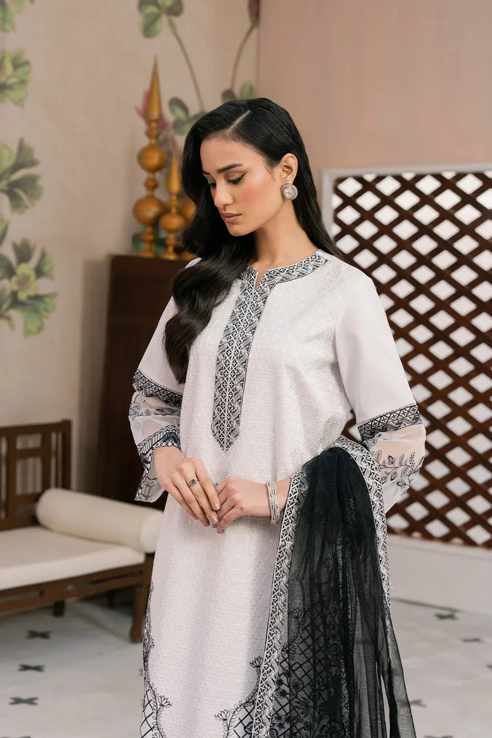 Maryum N Maria | Eid Luxury Lawn 25 | AZADEH - MS50147 - Aqsa Fabrics